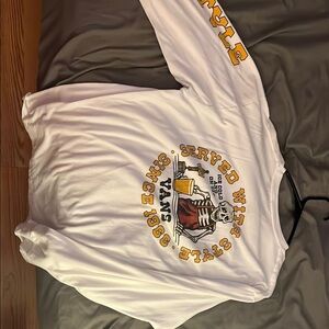 Vans White Long Sleeve with Skeleton Graphic